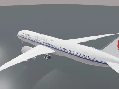 Air China Boeing 787-9 dreamliner 3D Model Low-poly 3D model