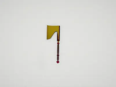 Game asset Luxurious Gold Blade Weapon 3D model