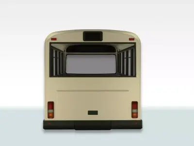 Vario Plaxton Beaver Low Poly Game Ready Model British Minibus Low-poly 3D model