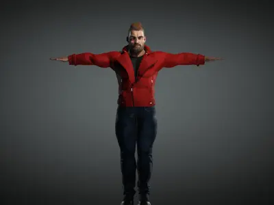 Realistic  and  Rigged Character Game Ready  3D model purchase