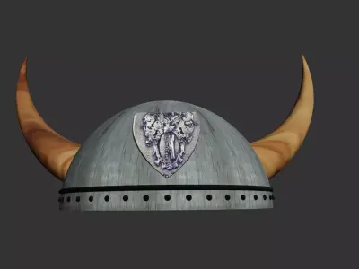 Viking helmet 3D model 12