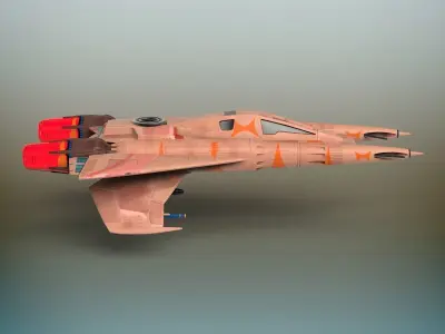 Sci-Fi Fighter plane 3D model