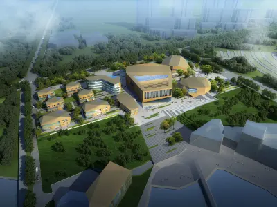 3Dmax fashion city commercial square building 362 3D model