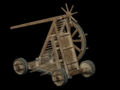 Medieval Siege Weapon - Siege Ladder Low-poly 3D model