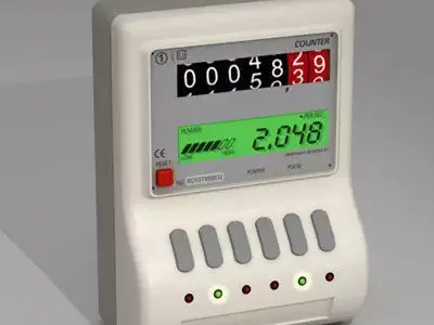 Power counter 3D model