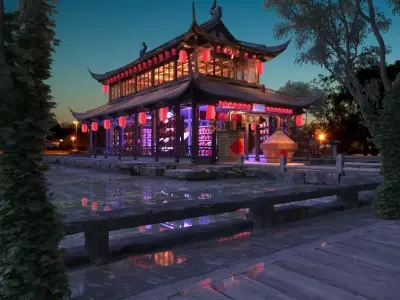 Ancient buildings 3D model purchase