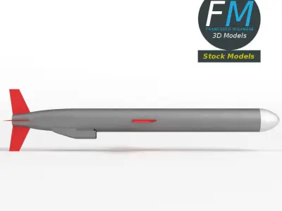 Stylized Cruise Missile 3D model