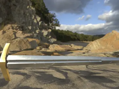 Roman Imperial Sword Low-poly 3D model