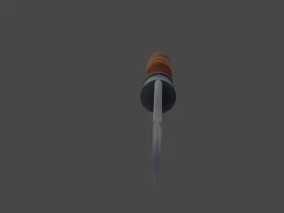 bison knife Low-poly 3D model