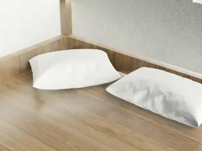 low poly and high poly pillows Free low-poly 3D model