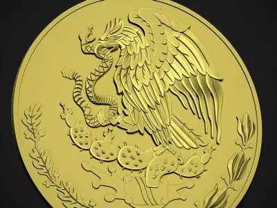 Mexican Eagle Coin 3D print model