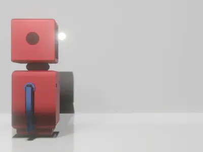 robot - cyberpunk Low-poly 3D model