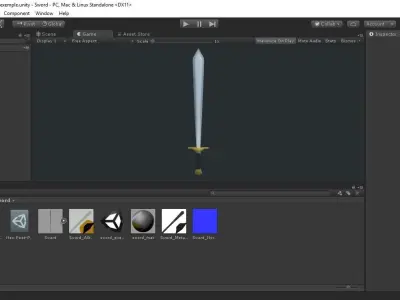 Sword Low Poly PBR for Mobiles Low-poly 3D model