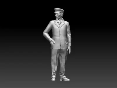 staff man in uniform 3D print model