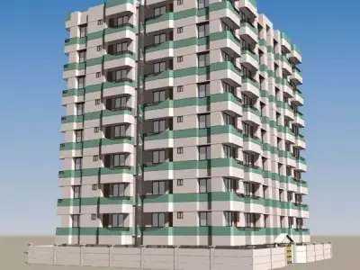 Apartment Building 3D model buy