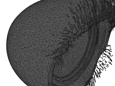 Futuristic Cybernetic Eye Isolated 3D model