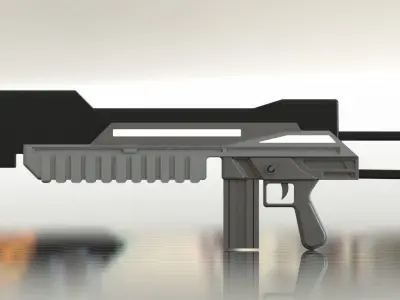 Conceptual gun 4 3D model