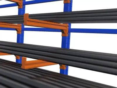 Cantilever Racking System 3D model purchase