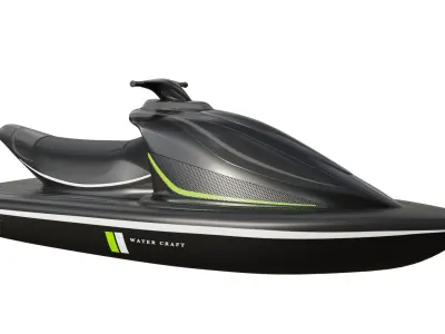 Jet Ski Low-poly 3D model