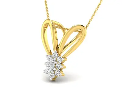diamond jewelry earring pendent set for women 3D print model