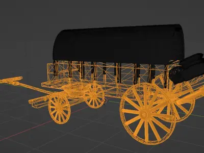 French Napoleonic Supply Train 3D model
