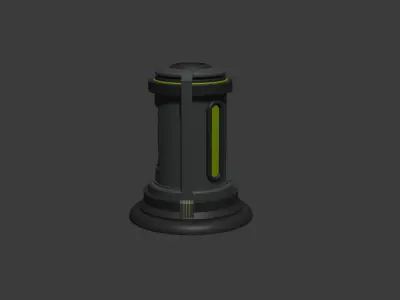 Sci-Fi Energy Cell Low-poly 3D model