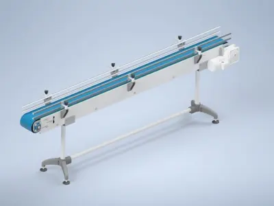 Plastic Conveyor 3m 3D model