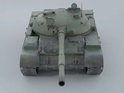 T-62 soviet main battle tank T62 3D model