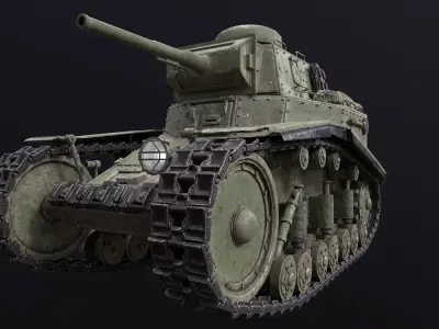 Tank MC-1 Low-poly 3D model