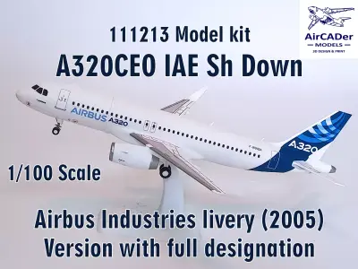 111213 Model kit Airbus A320CEO IAE Sh Down 3D print model