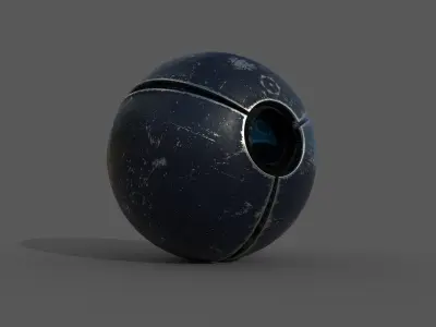 SciFi camera drone - PBR - lowpoly Low-poly 3D model
