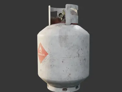 Low poly propane cylinder Free low-poly 3D model