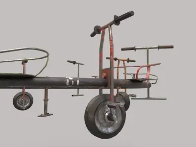 Old Bicycle Merry-Go-Round 3D model