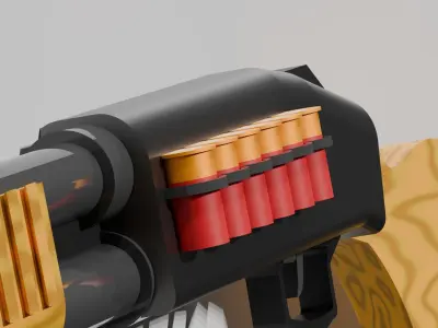 Shotgun 3D model 4