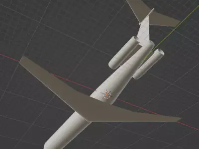 Fictional Twin Rear Engine JetlinerMD-88 Inspired series 3D model