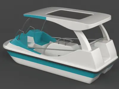 Fiberglass Pedal Boat 3D model