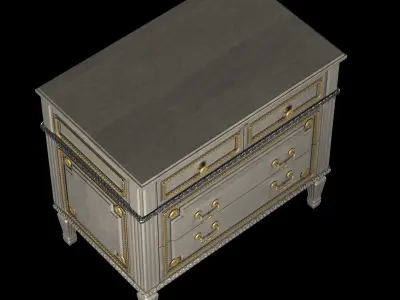 auffrance furniture Louis XVI Commode 3D model