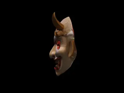 3d Model Japanese Noh Mask Traditional Asian Culture 3D model