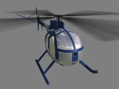 Hughes500 V3 Helicopter Low-poly 3D model