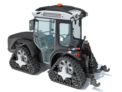  Articulated Tracked Tractor with Rubber Tracks 