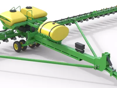 John Deere 36 Row Planter Low-poly 3D model