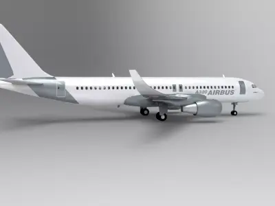 Airbus A320 Low-poly 3D model