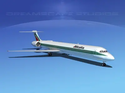 McDonnell Douglas MD80 Alitalia 3D model
