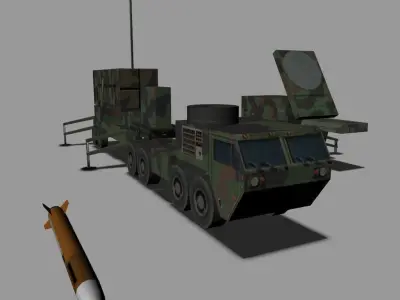 MIM-104 Patriot Low-poly 3D model purchase