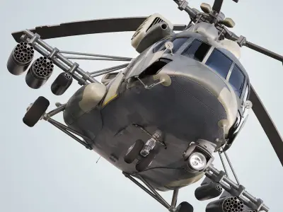 Russian Mil Mi-8 AMTSh Terminator 3D model