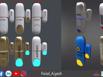 Smart Home Plug-in and Security Kit 3D model