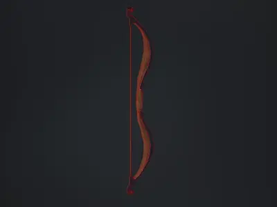 Medieval or Fantasy Bows Set - Low poly and animated Low-poly 3D model
