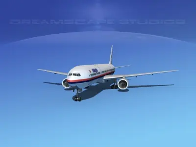 Boeing 777-300 MP Malaysia Airlines 3D model