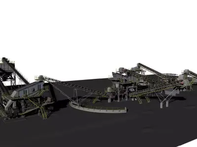 Complete mining plant 3D model