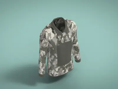 Military Outfit - T-shirt Low-poly 3D model 31